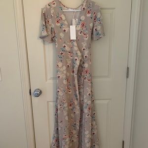 Lush wrap maxi dress